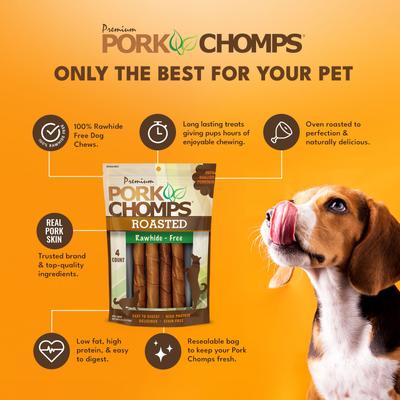 Show full view: Pork Chomps Roasted Twists Dog Treats, Large, 4 count slide 4 of 12