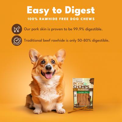 Show full view: Pork Chomps Roasted Twists Dog Treats, Small, 20 count bag slide 4 of 11