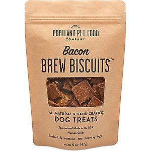Portland Pet Food Company Bacon Brew Biscuits Dog Treats, 5-oz bag