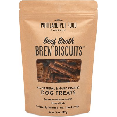 Portland Pet Food Company Portland Pet Food Company Beef Broth Brew Biscuits Dog Treats, 5-oz bag