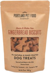 Portland Pet Food Company Gingerbread Biscuits Grain-Free & Gluten-Free Dog Treats, 5-oz bag
