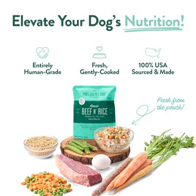 Show full view: Portland Pet Food Company Homestyle Variety Pack Wet Dog Food Topper, 9-oz pouch, case of 5 slide 3 of 9
