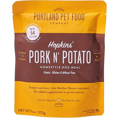 Portland Pet Food Company Portland Pet Food Company Hopkins' Pork N' Potato Homestyle Wet Dog Food Topper, 9-oz pouch, case of 4