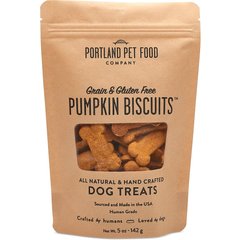 Portland Pet Food Company Pumpkin Biscuits Grain-Free & Gluten-Free Dog Treats, 5-oz bag