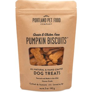 Portland Pet Food Company Pumpkin Biscuits Grain-Free & Gluten-Free Dog Treats, 5-oz bag