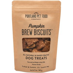 Portland Pet Food Company Pumpkin Brew Biscuits Dog Treats, 5-oz bag