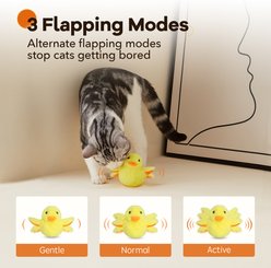 Potaroma Rechargeable Flapping Duck Cat Toy with SilverVine Catnip, Yellow slide 2 of 7