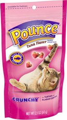 Pounce Crunchy Tuna Flavor Cat Treats, 2.1-oz bag