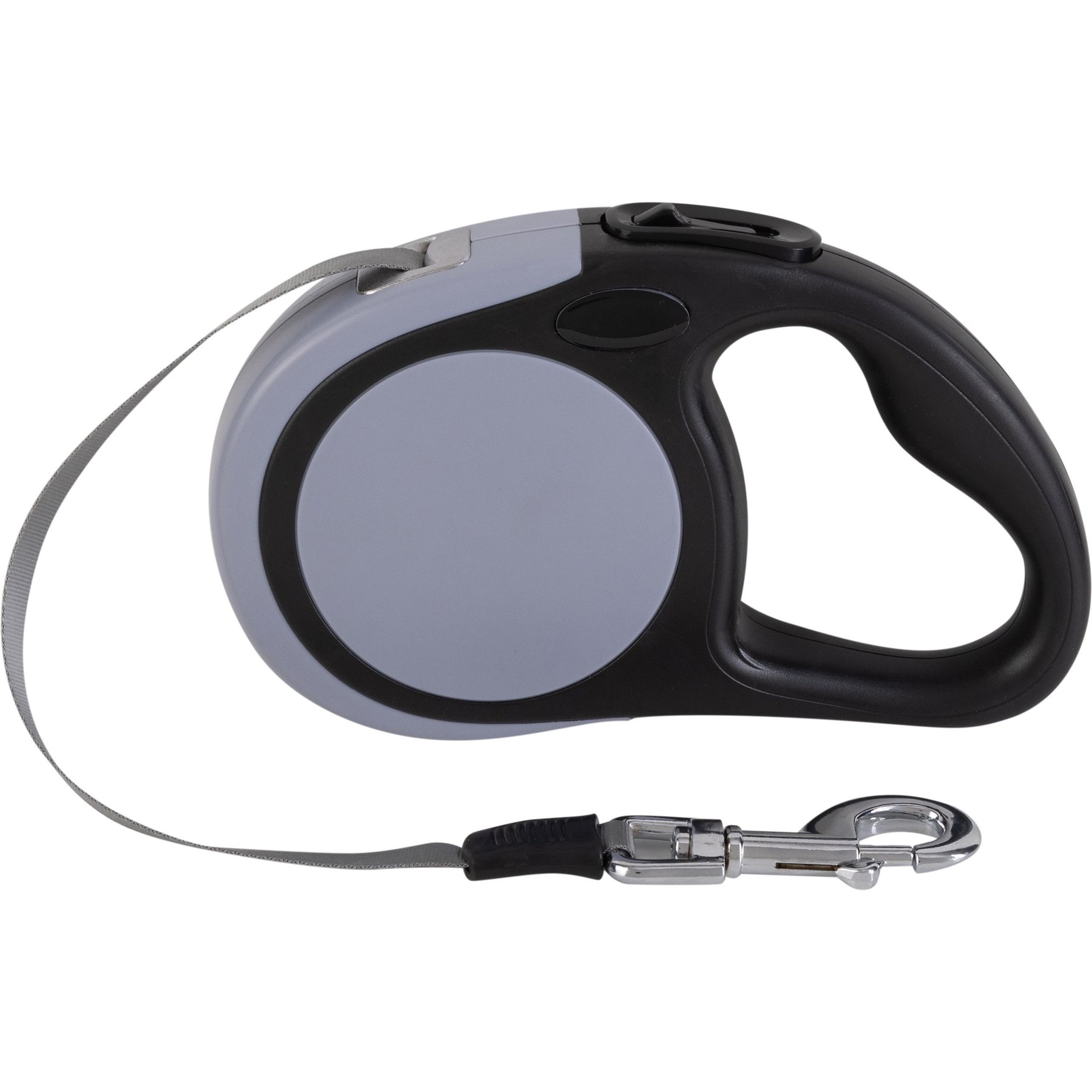 Pounce + Fetch 16-ft Retractable Dog Leash, Grey, Large