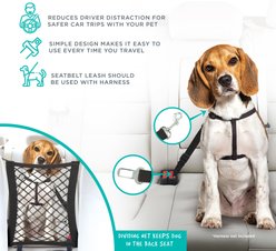 Pounce + Fetch Adjustable Nylon Seatbelt Dog Leash, Black slide 1 of 4