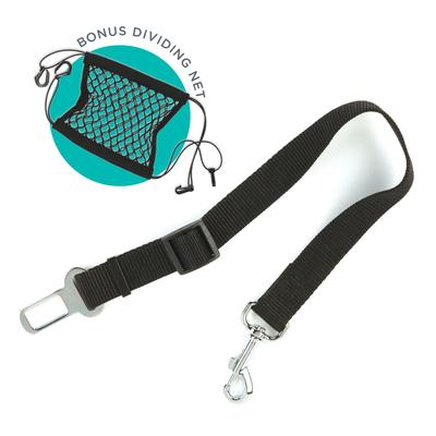 Show full view: Pounce + Fetch Adjustable Nylon Seatbelt Dog Leash, Black slide 3 of 4