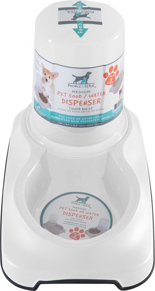 Show full view: Pounce + Fetch Automatic Dog & Cat Auto Feeder, White, Medium slide 1 of 10