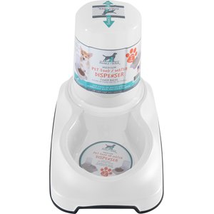 Pounce + Fetch Automatic Dog & Cat Auto Feeder, White, Medium
