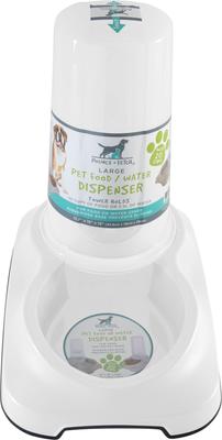 Show full view: Pounce + Fetch Cat & Dog Automatic Feeder & Water Dispenser, White, 3.5-lit slide 8 of 10