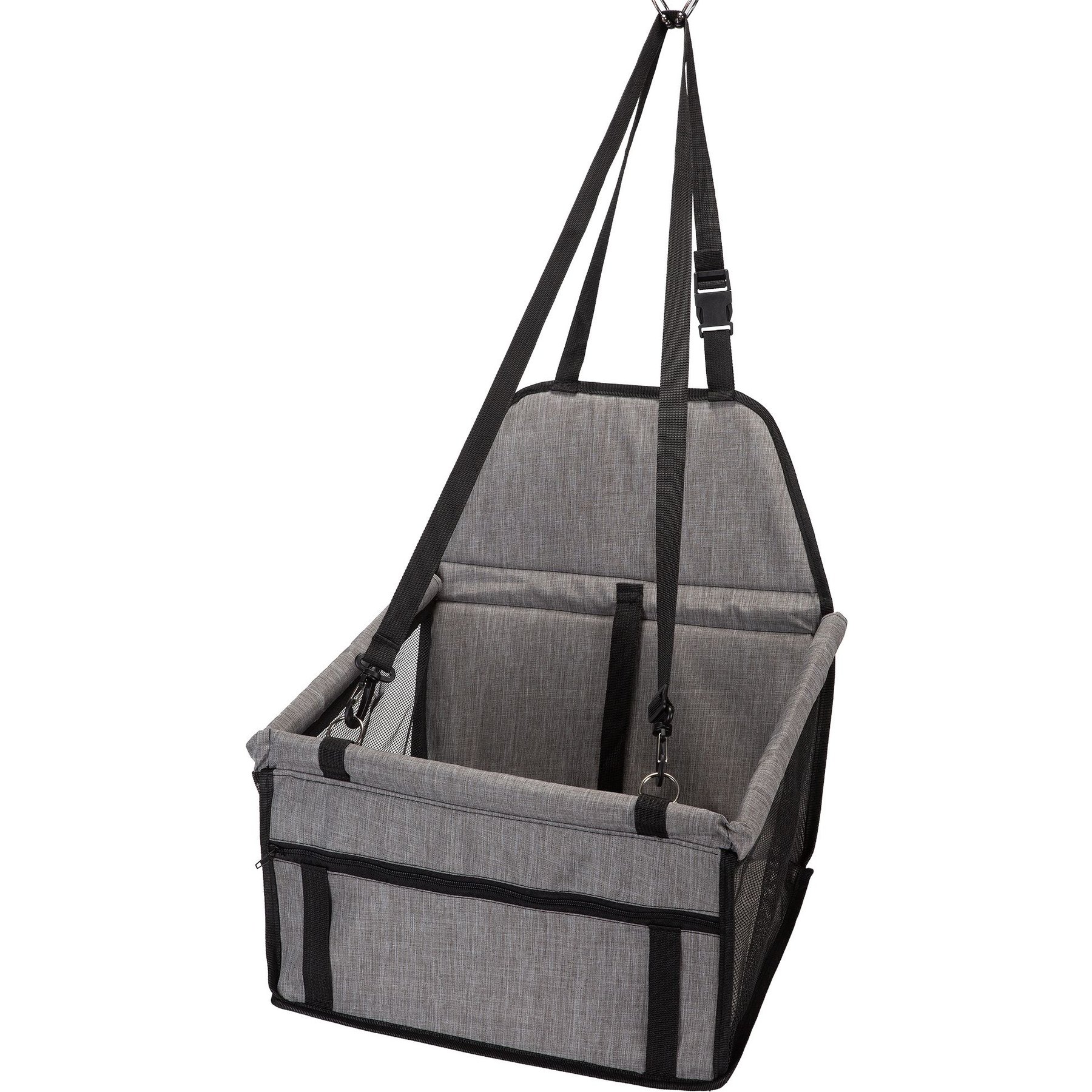 Pounce + Fetch Collapsible Dog Booster Seat, Grey