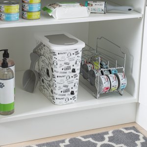 Pounce + Fetch Dry Pet Food Storage Container, 3-gal, Cat