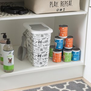 Pounce + Fetch Dry Pet Food Storage Container, 3-gal, Dog