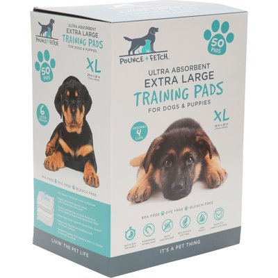 Pounce + Fetch Pounce + Fetch Extra Large Ultra Absorbing Dog Training Pads, 50 count