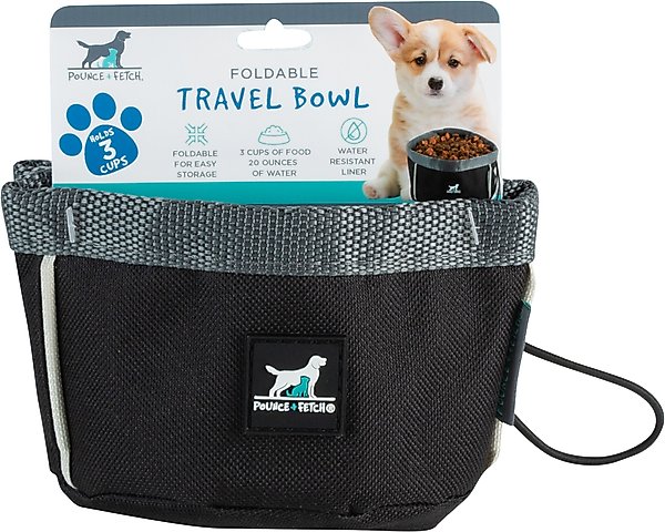 Show full view: Pounce + Fetch Foldable Travel Dog & Cat Bowl, 3-cup slide 7 of 7