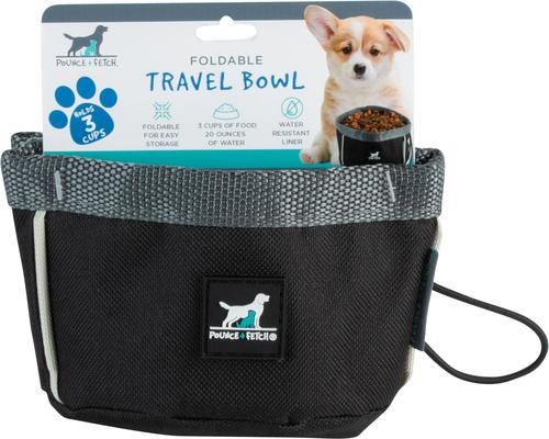 Show full view: Pounce + Fetch Foldable Travel Dog & Cat Bowl, 3-cup slide 8 of 8