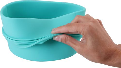 Show full view: Pounce + Fetch Heavy Duty Silicone Travel Bag Bowl, Aqua, 4-cup slide 4 of 9
