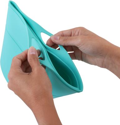 Show full view: Pounce + Fetch Heavy Duty Silicone Travel Bag Bowl, Aqua, 4-cup slide 5 of 9