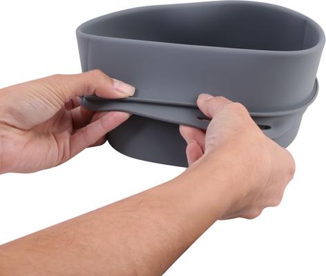 Show full view: Pounce + Fetch Heavy Duty Silicone Travel Bag Bowl, Gray, 4-cup slide 6 of 8