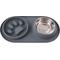 Show in main carousel: Pounce + Fetch Silicone Double Bowl Slow Feeder, 10-oz, Grey slide 1 of 7