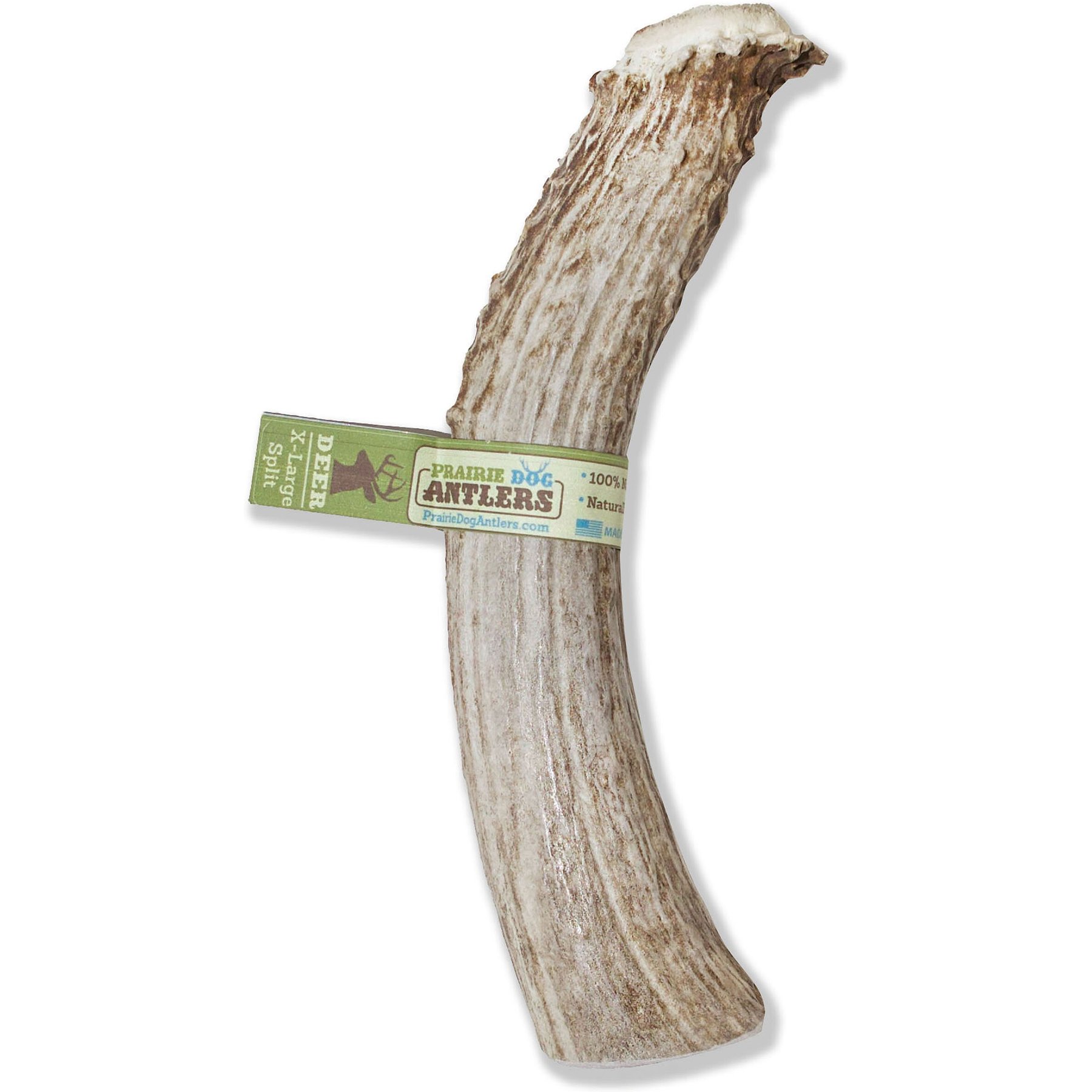 Prairie Dog Split Deer Antler Dog Chew, 7.5 - 8.5 inch
