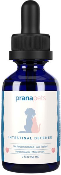 PRANA PETS Intestinal Defense Herbal Dewormer Liquid Supplement for