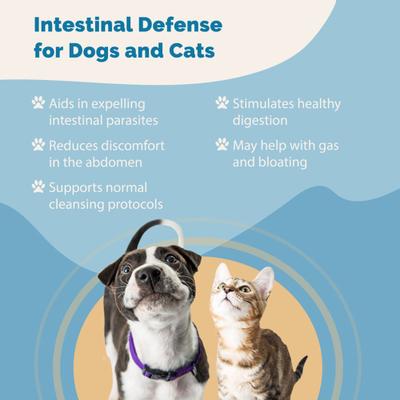 Show full view: Prana Pets Intestinal Defense Herbal Dewormer Liquid Supplement for Cats & Dogs, 2-fl oz bottle slide 4 of 9