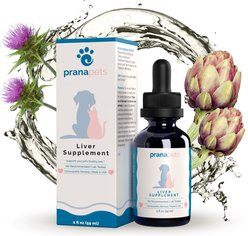 Prana Pets Liver Function Support Liquid Cat & Dog Supplement, 2-fl oz bottle