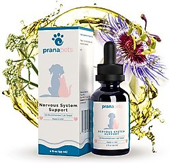 Prana Pets Nervous System Support for Seizures, Muscle Spasms & Anxiety Liquid Supplement for Cats & Dogs, 2-fl oz bottle
