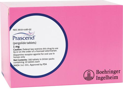 Show full view: Prascend (Pergolide) Tablets for Horses, 1-mg, 10 tablets slide 1 of 10