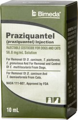 Praziquantel (Generic) Injectable Solution for Dogs & Cats, 10-mL vial
