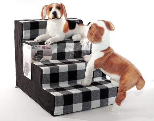 Show full view: Precious Tails 4-Step Dog & Cat Stairs, Black White slide 9 of 10