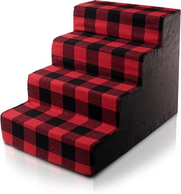 Show full view: Precious Tails 4-Step Dog & Cat Stairs, Red Black slide 9 of 10