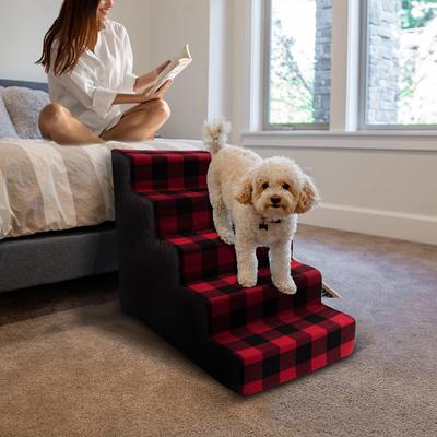 Show full view: Precious Tails 5-Step Dog & Cat Stairs, Red Black slide 5 of 9