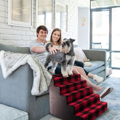 Show full view: Precious Tails 5-Step Dog & Cat Stairs, Red Black slide 6 of 9