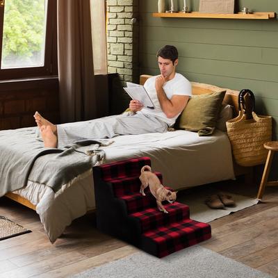 Show full view: Precious Tails 5-Step Dog & Cat Stairs, Red Black slide 7 of 9