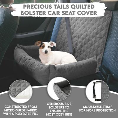 Show full view: Precious Tails Bolster Car Dog & Cat Seat Cover, Black slide 7 of 9