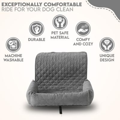 Show full view: Precious Tails Bolster Car Dog & Cat Seat Cover, Black slide 8 of 9