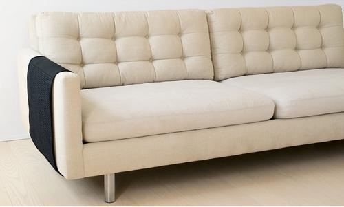 Show full view: Precious Tails Cat Scratching Sofa Guard Vegan Leather Furniture Protector, Black slide 6 of 8