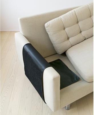 Show full view: Precious Tails Cat Scratching Sofa Guard Vegan Leather Furniture Protector, Black slide 7 of 8