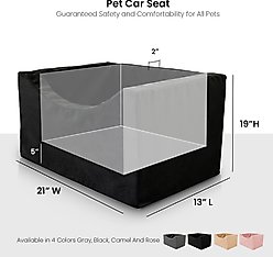 Precious Tails Co-Pilot Dog Car Booster Seat, Black, Medium slide 2 of 7
