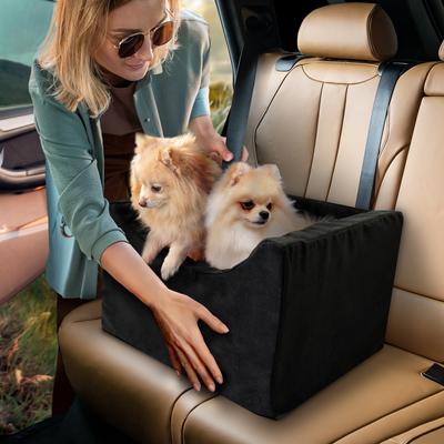 Show full view: Precious Tails Co-Pilot Dog Car Booster Seat, Black, Medium slide 6 of 8