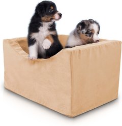 Precious Tails Co-Pilot Dog Car Booster Seat, Camel, Medium