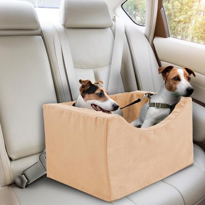 Show full view: Precious Tails Co-Pilot Dog Car Booster Seat, Camel, Medium slide 4 of 8