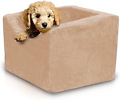 Precious Tails Co-Pilot Dog Car Booster Seat, Camel, Small