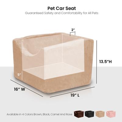 Show full view: Precious Tails Co-Pilot Dog Car Booster Seat, Camel, Small slide 3 of 10